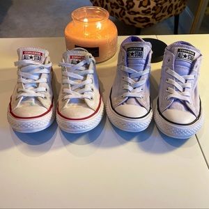Two Pair of Kids Converse All Star Sneakers